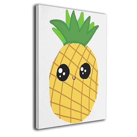 Amazoncom Warm Tone Art Cute Pineapple Canvas Prints Wall
