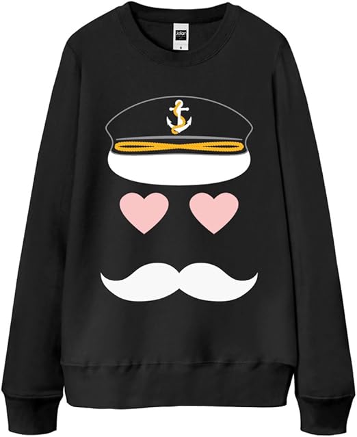 Amazon ノーブランド品 ひげ キャプテン ブラック Mサイズ メンズスウェット 服 ファッション小物 通販