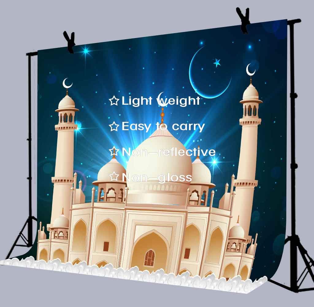 Amazoncom LUCKSTY 9x6ft Backdrop Eid Mubarak Mosque Photography