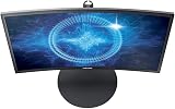 Samsung C24FG70 24 Inch Gaming Monitor 144Hz 1ms Full HD Curved Matt Black view 3