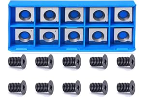 Indexable Carbide Insert Knife 14.3x14.3x2.0mm-50° 2-Edge Replacement Cutter for Cutech Tool Rikon Carbatec and Most Planer J