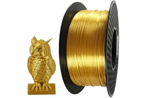 Silk Gold PLA Filament 1.75 mm 3D Printing Filament 1KG 2.2LBS Spool 3D Printer Material Shine Silky Shiny Metallic PLA Metal CC3D Silk PLA Gold Filament