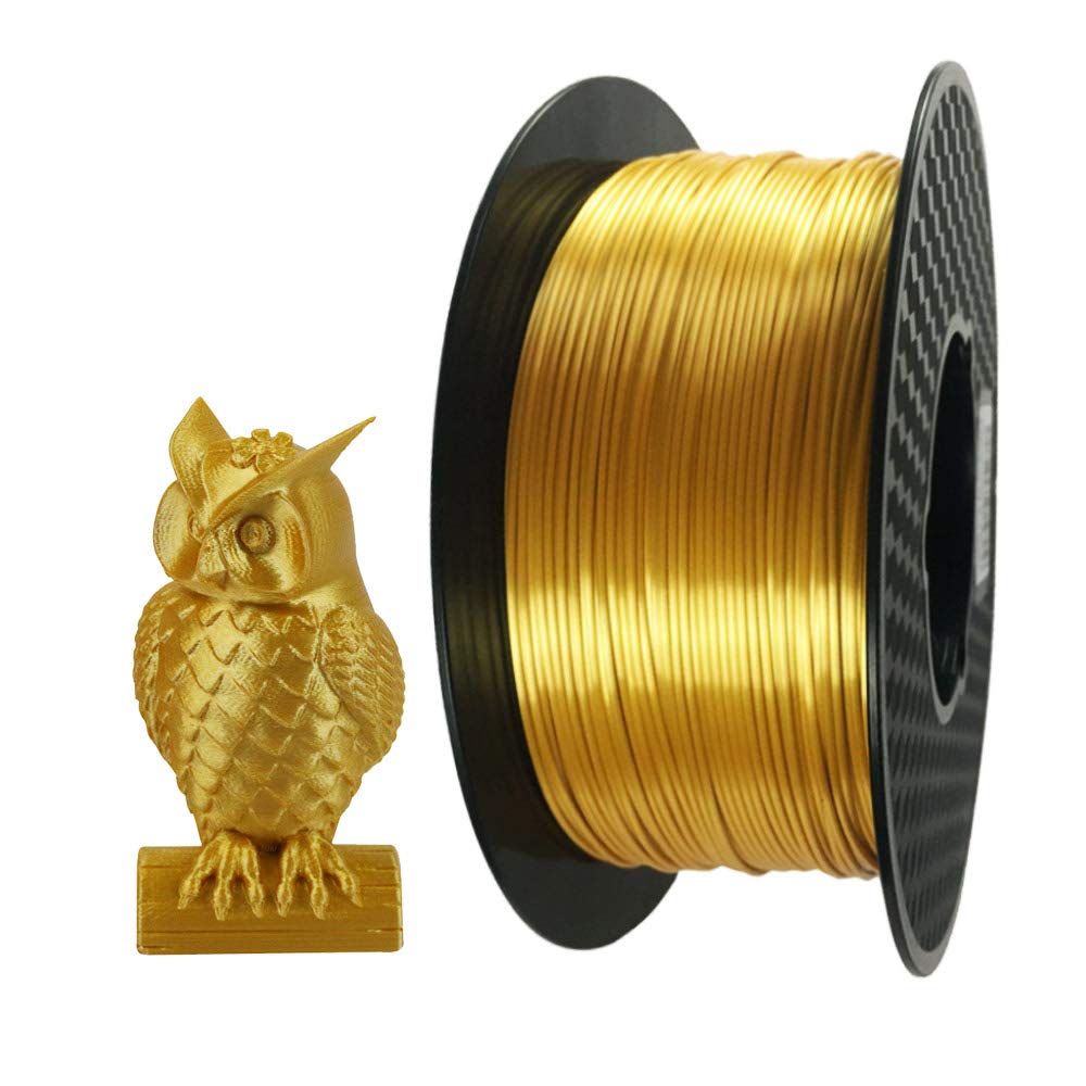 CC3D Silk Gold PLA Filament - 1.75 mm, 1KG, Shiny Metallic Gold, FDM 3D Printer Material