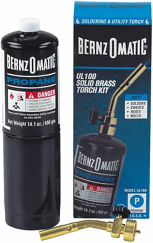 Bernzomatic BZMUL100 UL100 Torch Kit, Propane Fuel, Sparker