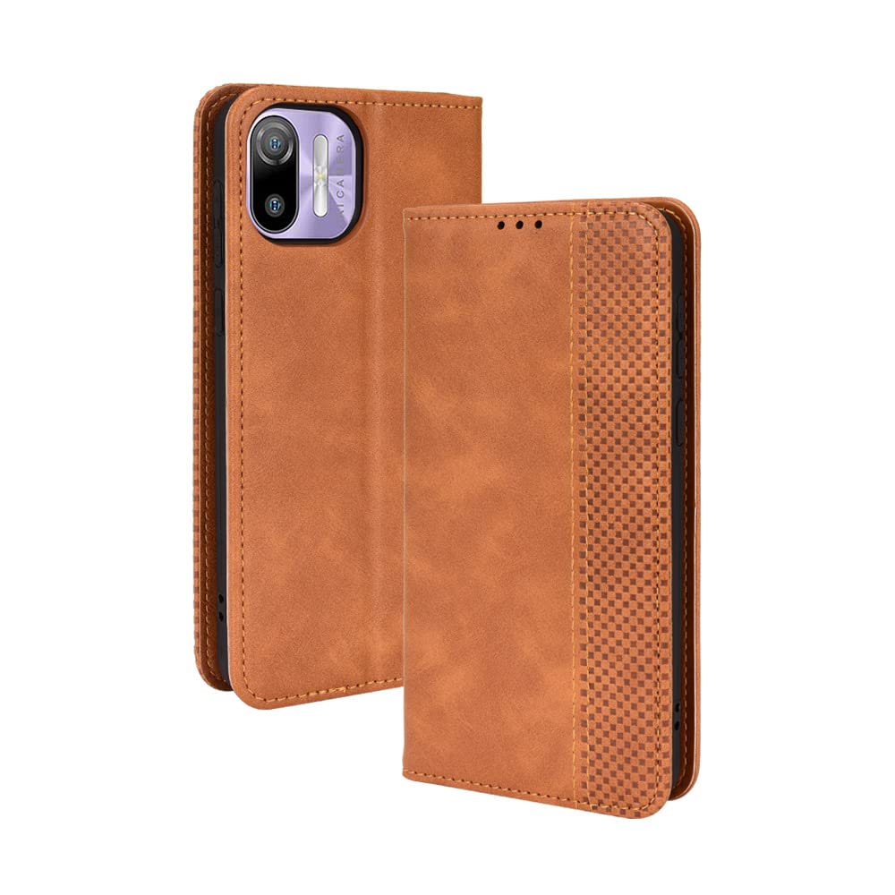 Ulefone Note 6/6P Case [Wallet Case] [Kickstand] [Card Slots] [Magnetic Flip Cover] Compatible with Ulefone Note 6/6P Smartphone(Brown)