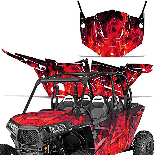 Polaris RZR1000 XP 4DR 20132016 Graphic Kit UTV Decal Sticker RZR 1000 4 Door FLAMES RED Buy