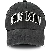 Big Bro Hats for Boys, Funny Adjustable Cotton Embroidered Kids Baseball Cap