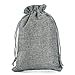 Burlap Gift Bags with Drawstring 6.7 x 4.7 for Wedding Party Favors Craft Jute Sacks Project Christmas Presents Jewelry Pouches Pack of 24 (Gray)