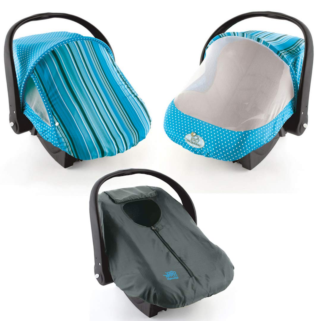 Cozy Combo Pack (Blue Stripe) ‘Sun & Bug Cover’ Plus