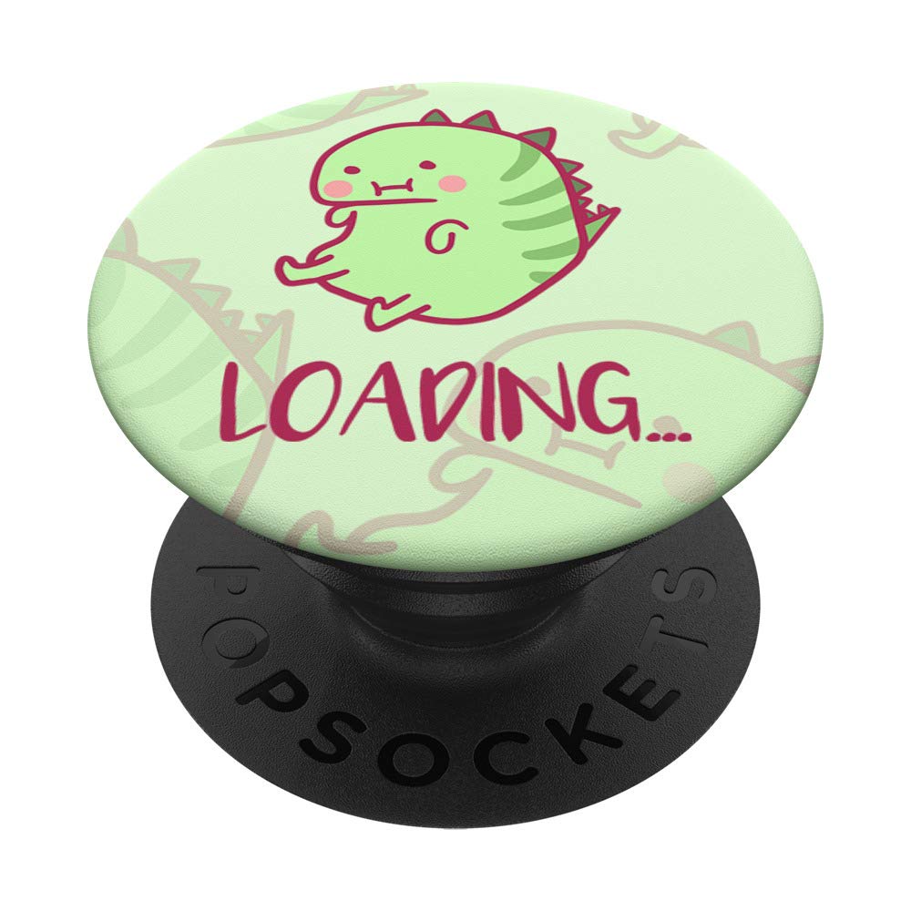 Loading Baby Dino Cute Dinosaur Prehistoric Dino Lover Gift PopSockets PopGrip: Swappable Grip for Phones & Tablets