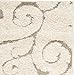 SAFAVIEH Florida Shag Collection Accent Rug - 4' x 6', Cream & Beige, Scroll Design, Non-Shedding & Easy Care, 1.2-inch Thick Ideal for High Traffic Areas in Foyer, Living Room, Bedroom (SG455-1113)