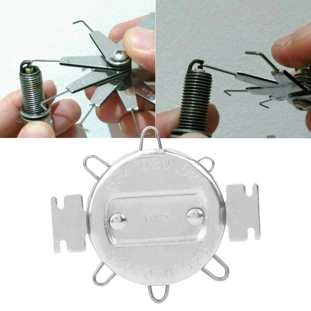 Gap Gauge,Spark Plug Gap Gauge,with Metric Size,Inch Size,Used to Measure and Adjust Spark Plug Gap,to Adjust Side Wire,Gap Adjustment Tool