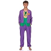 INTIMO DC Comics The Joker Union Suit Adult Costume One Piece Pajama Sleepwear