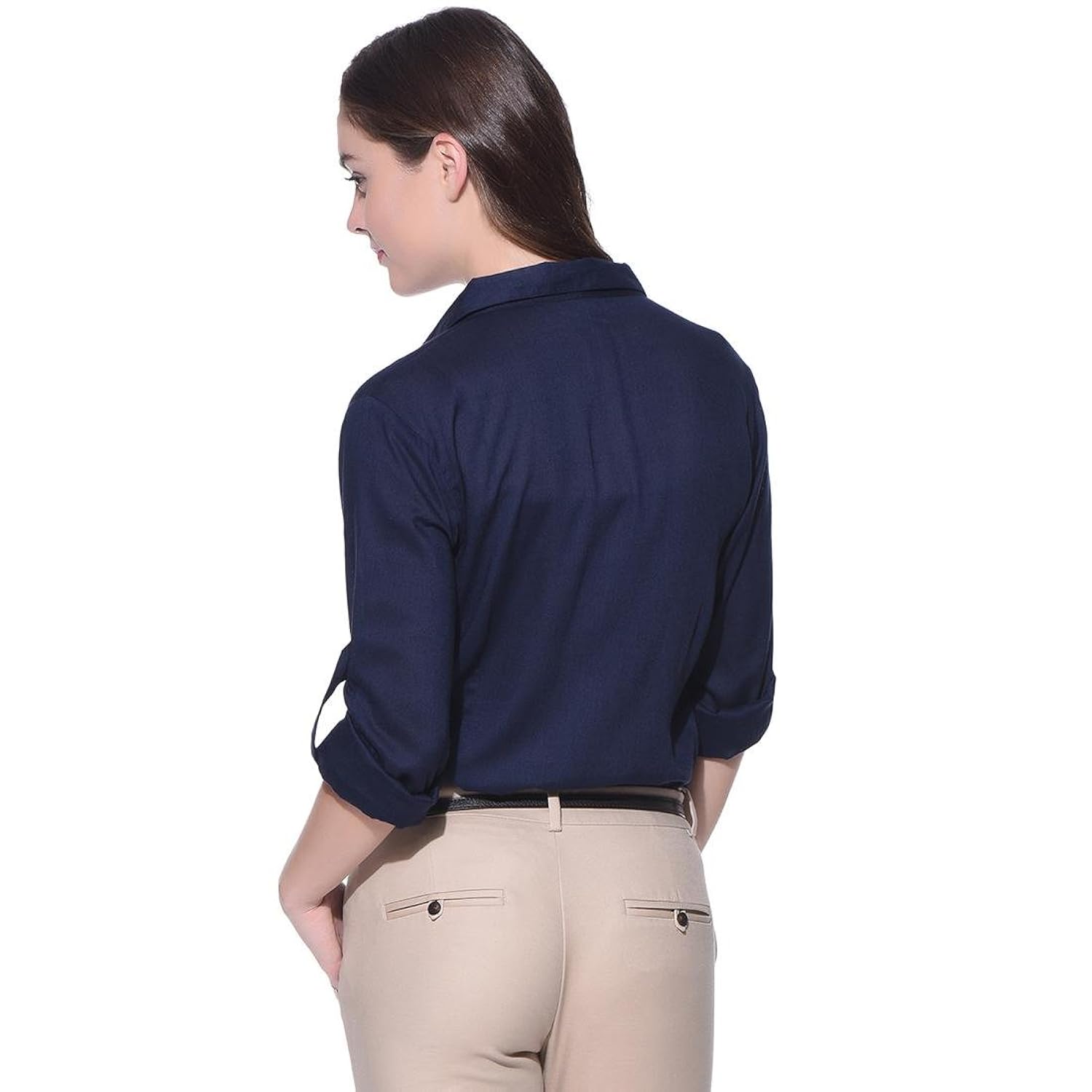 purys women's viscose shirt (re3072shtnavy, navy blue)