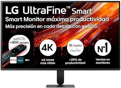 Monitor Smart All-in-One 32U701SB-B.AEU | Serie U7 (2026) | 32 Pollici | Lastra VA 16:9 | UHD 3840x2160 | 144Hz | WebOs con App Streaming utilizzabili senza PC | DCI-P3 90%