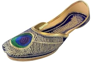 Step n Style Women Peacock Sandle Flipflops Punjabi Us Indian Mojari Khussa Jutti