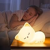 Cute Kitty Kids Night Light, Cat Kawaii Birthday Gifts Room Decor Bedroom Decorations for Baby Toddler Teens Girls Boys Child