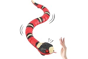 FauKait Smart Sensing Snake Toy,Interactive Toys Snake for Kids, Cats&Dog Kitten Toys USB Rechargeable Electric Simulation Slithering Serpent Realistic Snake Prank Prop for Halloween