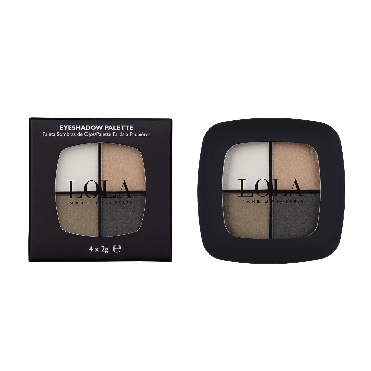 LOLA Eyeshadow Quad Long Lasting Eyeshadow Palette Mattes and Shimmers Blendable Eye Shadow Make Up Professional Eye Cosmetic -002-Neutral