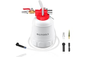 BILITOOLS 1L Brake Bleeder Vacuum Pump Kit Air Compressor, Universal One Person Pneumatic Brake System Clutch Fluid Bleeding 