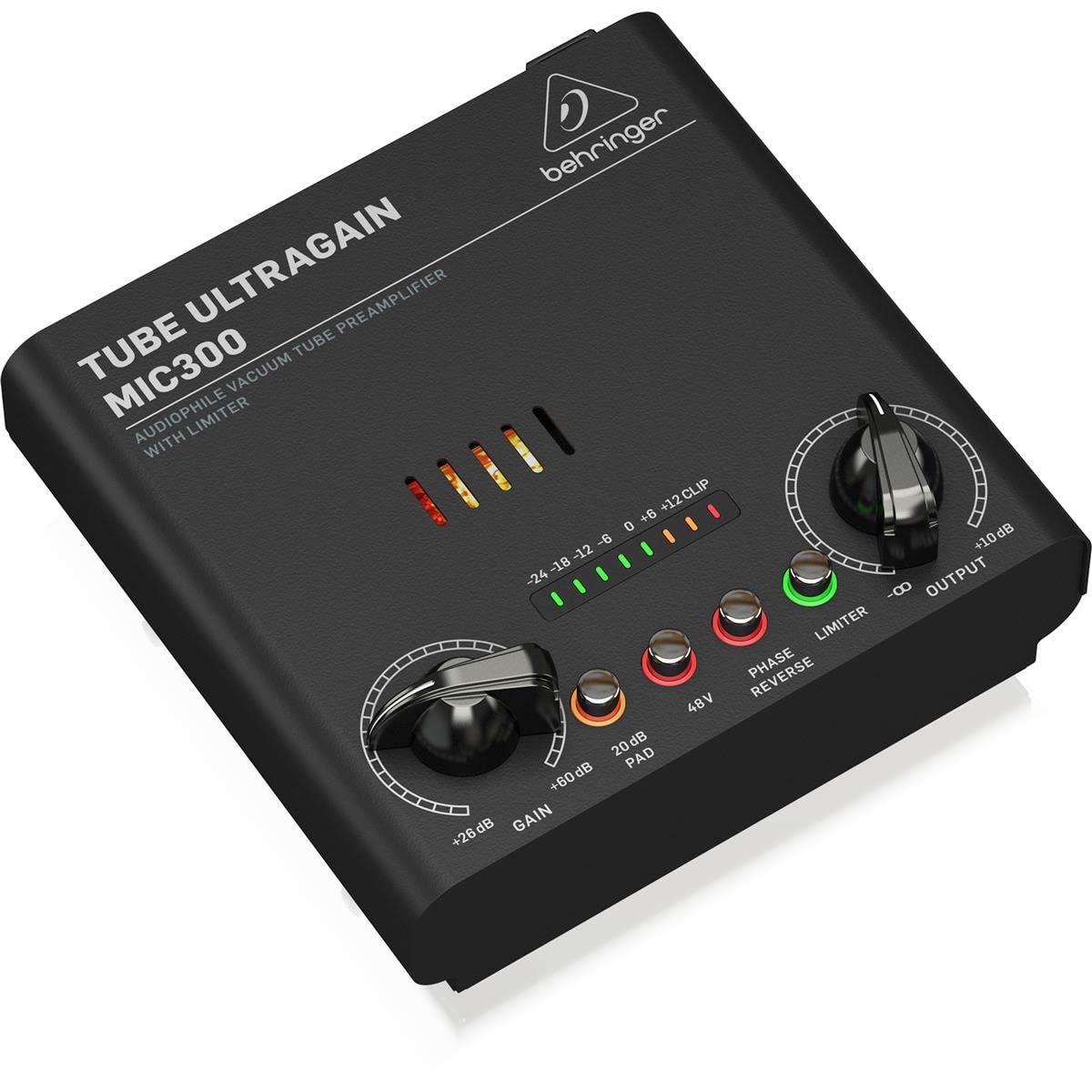 Behringer Tube ULTRAGAIN MIC300 Audiophile Vacuum Tube Preamplifier with Limiter