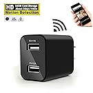 Hidden Camera Wall Charger - WiFi Remote View - Nanny Spy Camera Adapter - HD H.264 Video Recorder (64GB About Storage 7 days Video) - Motion Detection by LUOHE [Updated Version]
