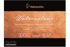 HAHNEMÜHLE Hahnemuhle Collection Watercolor 300 Block Cold Pressed 9x12 300gsm, 9-x-12-Inch, White
