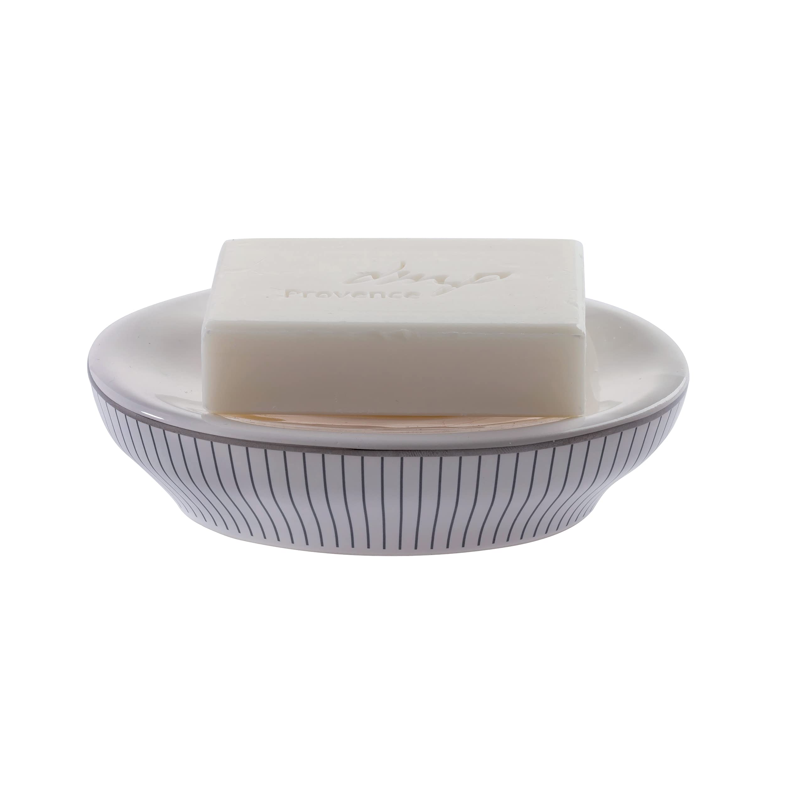 Spirella White Line Ceramic Soap Dish