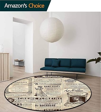 Amazon Com Rugsmat Paris Modern Flannel Microfiber Round