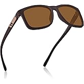 CARFIA TR90 Spring Flexible Polarized Men's Sunglasses Extremely Lightweight Comfortable Unbreakable Driving Glasses