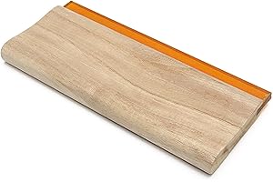 TIANIUSEEN Screen Printing Squeegee Wooden Ink Scraper 75 Durometer with Rubber Blade and Lumber Handle 13 inches Long 4inches Wide