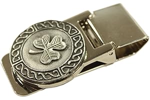 Biddy Murphy Money Clip for Men Spring Loaded Stainless Steel & Pewter Medallion Symbols, Imported