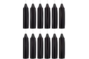 ladyrobyn Box of 12 Black Candles | 4 inches Tall & 3/4 inch Diameter | Witchcraft Supplies for Your Personal Wiccan Altar, Spells, Charms & Intentions | Witchy Room Decor | Taper Candlesticks