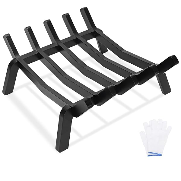 FIREPLACE GRATE 14IN HEAVY DUTY, FIREPLACE WOOD HOLDER...