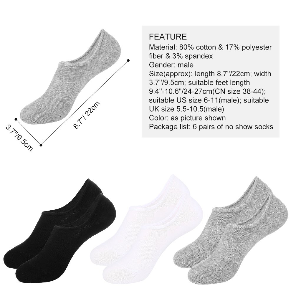 VBIGER Socquette Homme Invisible