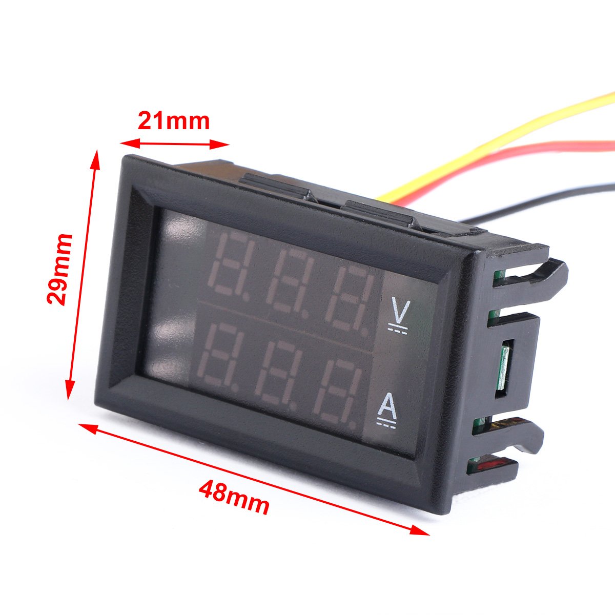 DROK 0.28" Digital LED Voltmeter Ammeter Multimeter DC 4.530V 100A