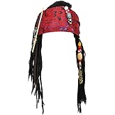 FangjunxianST Pirates Wigs Bandana Dreadlock DLX Jack Sparrow Halloween Costume