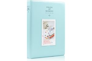 Ablus 128 Pockets Mini Photo Album - Fits for Fujifilm Instax Mini 11 Mini 9 Mini 8 Mini 90 Mini 25, Polaroid Snap PIC-300, Kodak Mini 3-Inch Film(Ice Blue)
