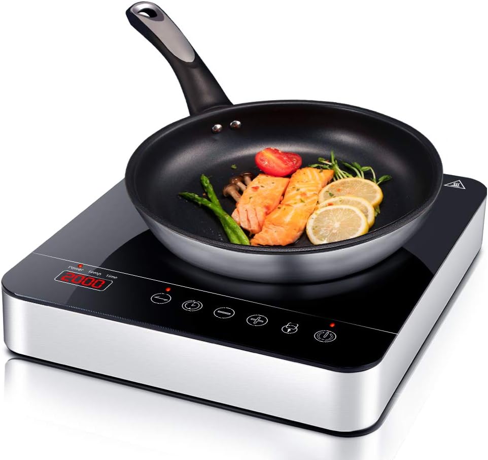 Aobosi Plaque de cuisson à induction 2000 W Vitrocéramique avec