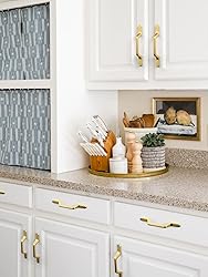 Goo-Ki 6 Pack Brushed Gold Cabinet Handle Drawer