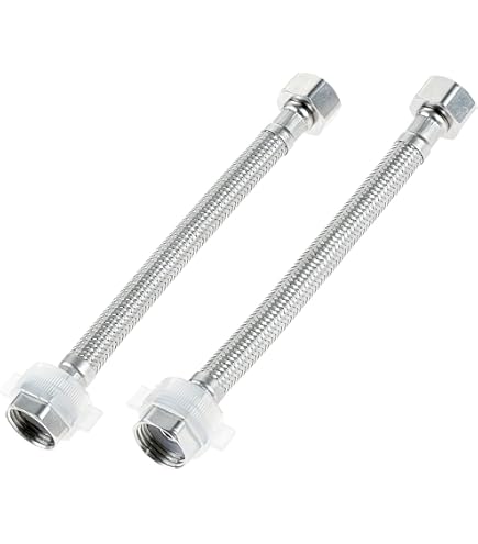 30-inch Braided PVC Toilet Supply Line - Flexible Water Connector For RV & Home Use