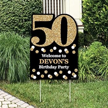 Amazon Com Big Dot Of Happiness Custom Adult 50th Birthday