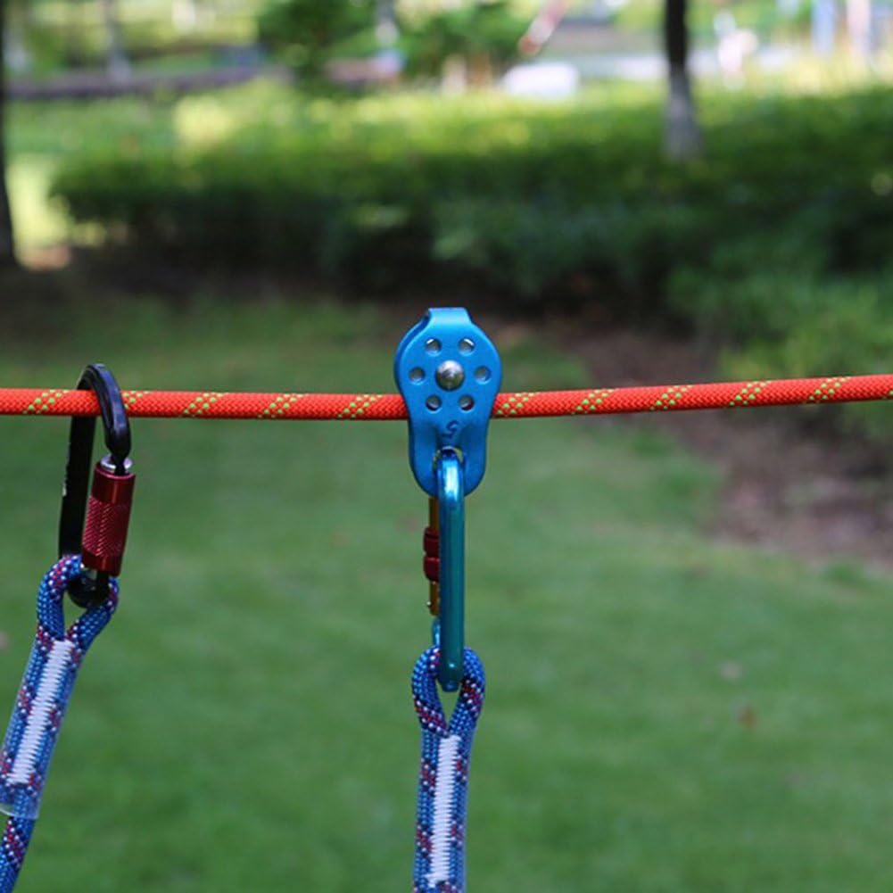 Zip Line Rescue Cable Transport Lifting Pulley Trolley Durable Leoie