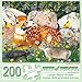 Bits and Pieces - 200 Piece Jigsaw Puzzle for Adults - Woodland Friends - 200 pc Deer, Bunny, Turtle and Bird Jigsaw by Artist Julie Bauknecht