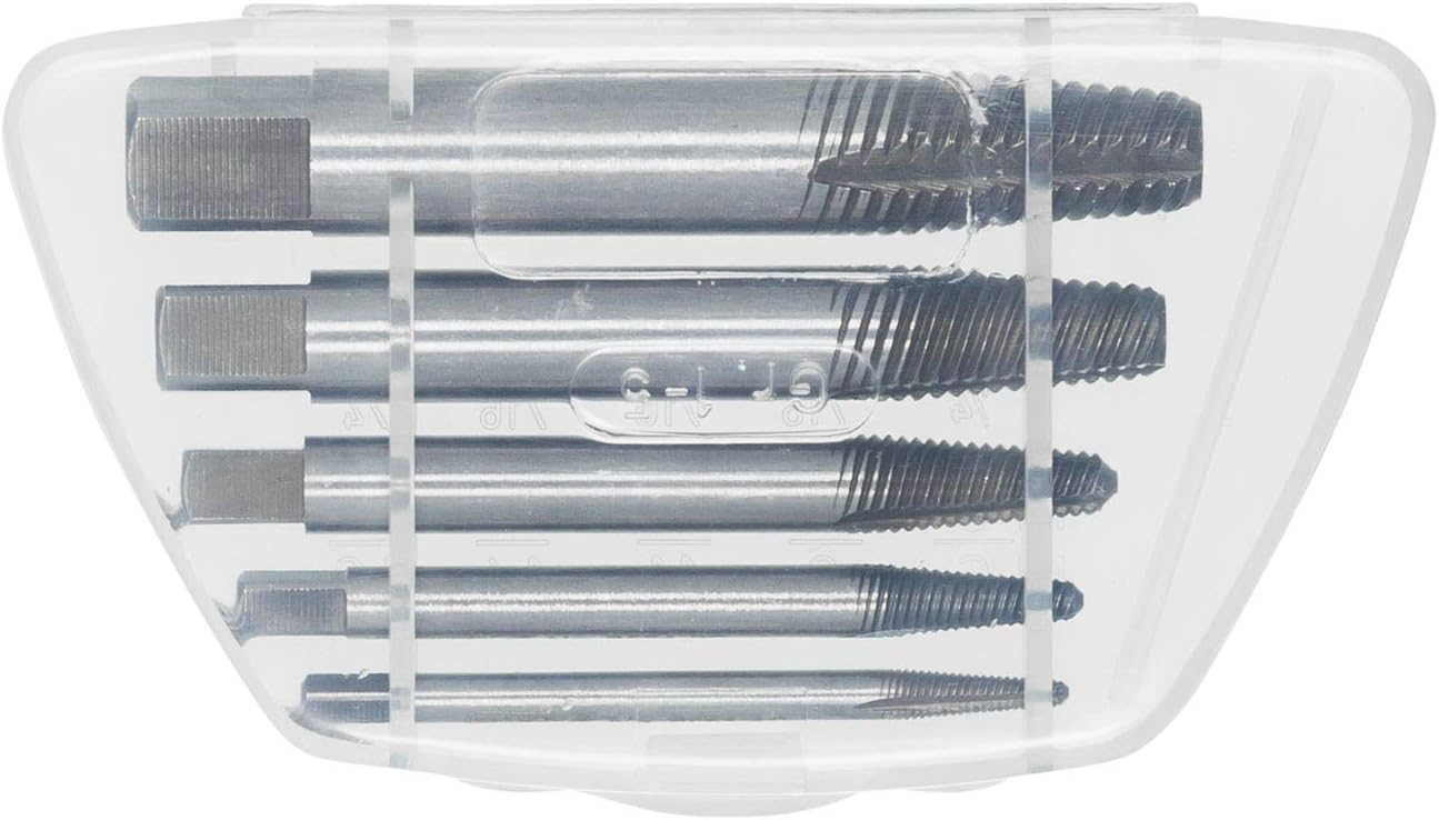GEDORE Screw Extractor Set, Chrome Vanadium Steel, 54-56 HRC, in Plastic Box, 5 Pieces, M3-M18, Colour - Image 3