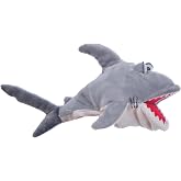Living Puppets 12-Inch Friendly Shark Hand Puppet - Fine European Design, Ultra-Soft and Cuddly, Promotes Child Development, Safety Certified, Teacher-Recommended for Boys and Girls
