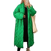 CHOUYATOU Women's Oversized Quilted Down Coat Winter Casual Belted Midi Long Puffer Jacket Wrap Coat