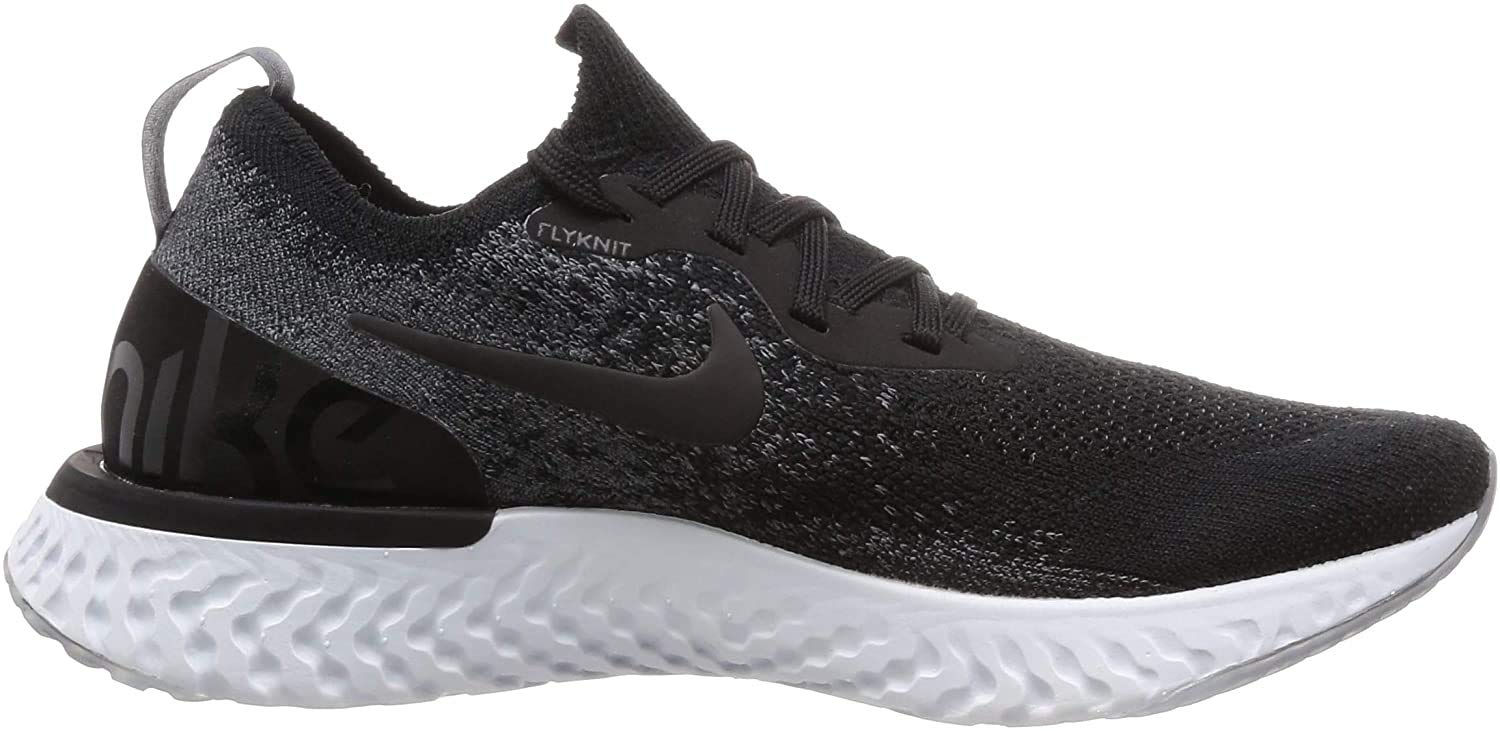 women's epic react flyknit running shoes - black/dark grey