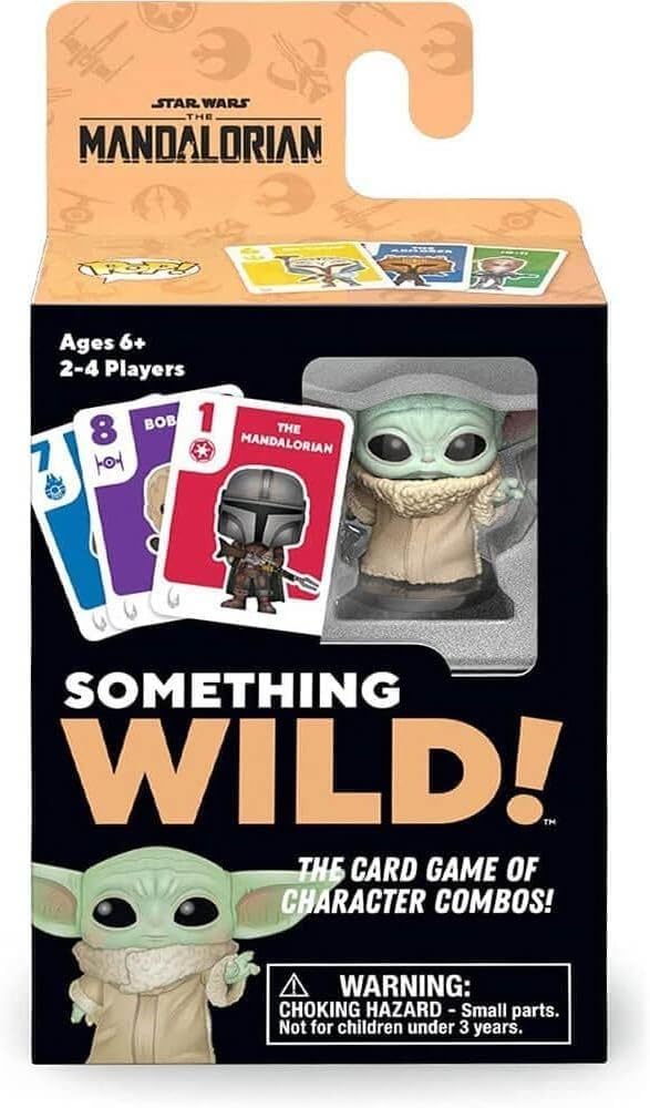Funko Games Star Wars The Mandalorian Something Wild Tabletop Card Game with Grogu Miniature Toy Figure