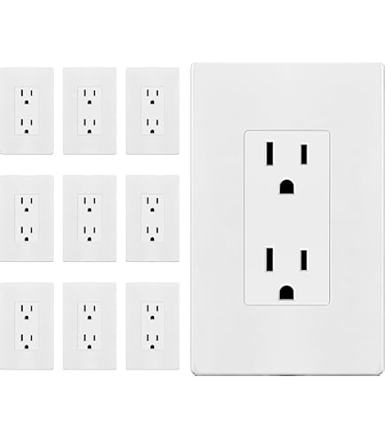 thumbnail image 2 of Leviton 5320-ECP Duplex Receptacle: 15 Amp, 125 Volt, Grounding, Black... 2 of 12